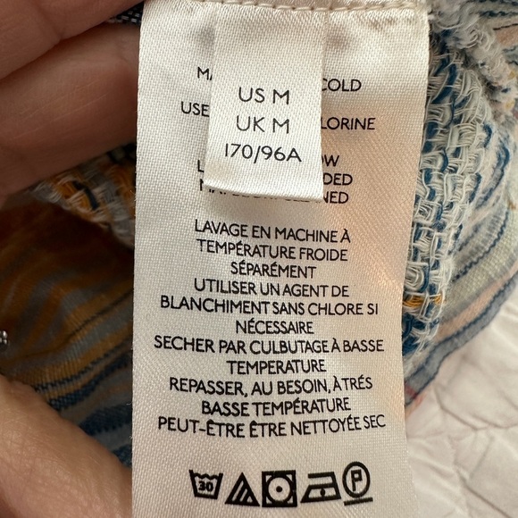 Free People Plaid Boho Crop Blouse Size M - Picture 13 of 16